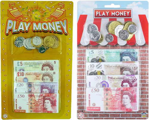 Kids' UK Play Money Set — Realistic Pound Notes & Coins for Pretend Play