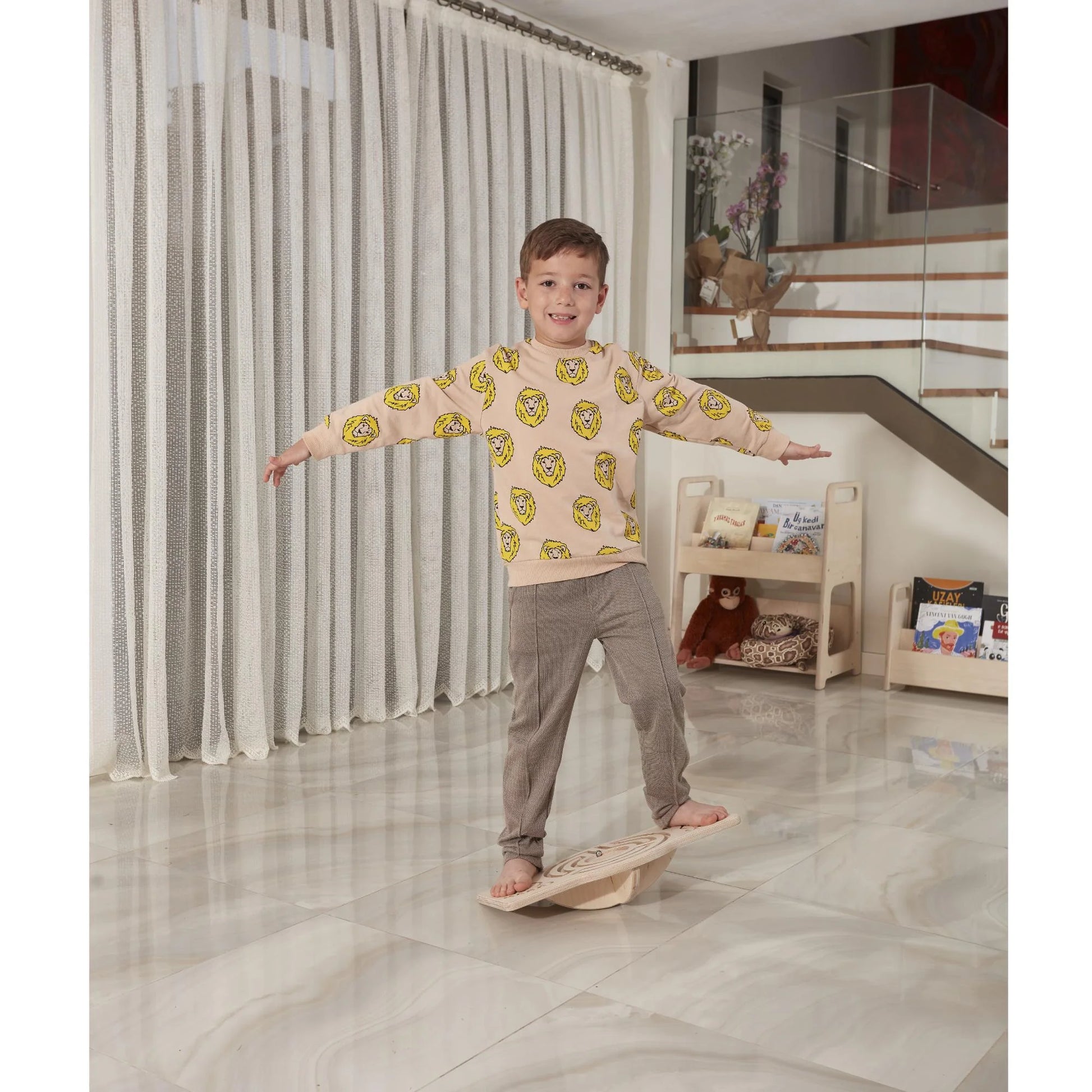 Best Birthday Gift, Wooden Labyrinth Balance Toys, Activity Board, Montessori Wobble for Kids